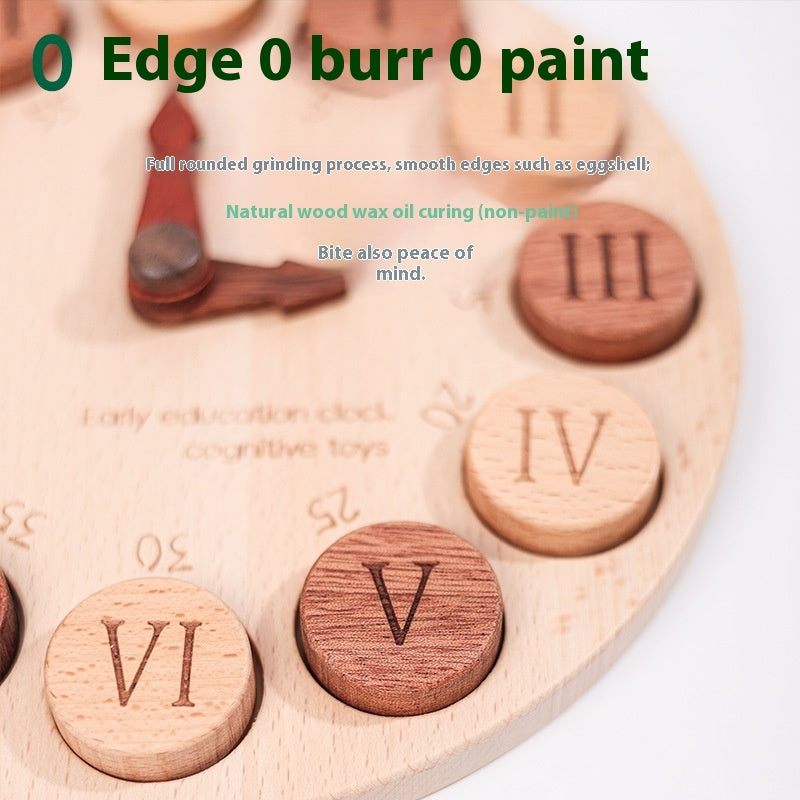 Montessori Lernuhr aus Massivholz – Zeit verstehen spielerisch lernen