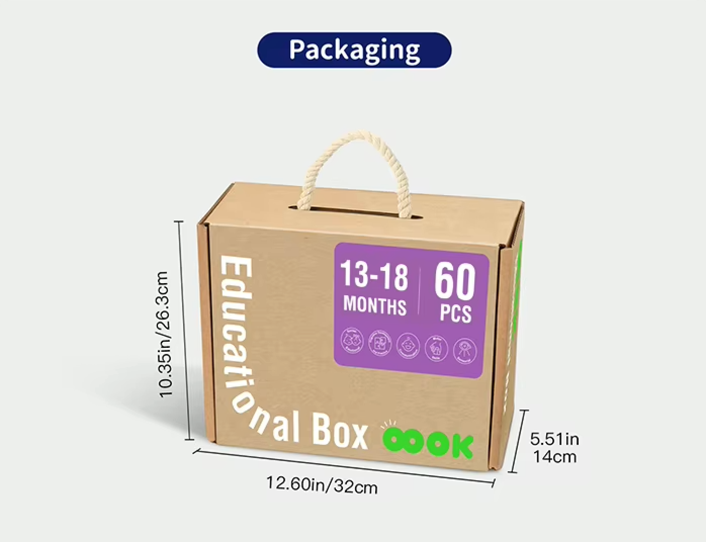 Montessori Educational Box, 13-18 Monate, 6-in-1, Lernspielzeug für Kleinkinder