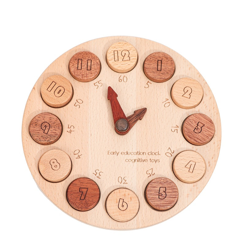 Montessori Lernuhr aus Massivholz – Zeit verstehen spielerisch lernen