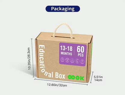 Montessori Educational Box, 13-18 Monate, 6-in-1, Lernspielzeug für Kleinkinder