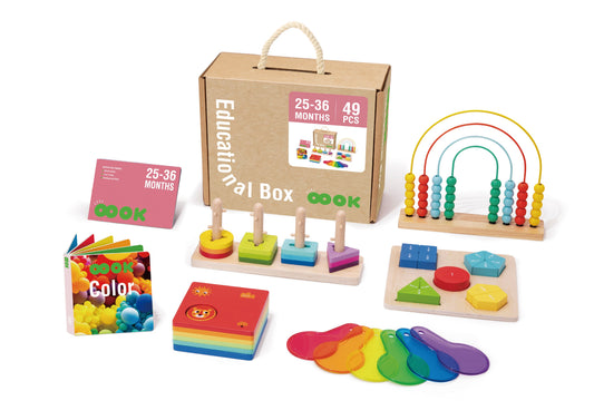 Montessori Educational Box, 25-36 Monate, 6-in-1, Lernspielzeug für Kleinkinder