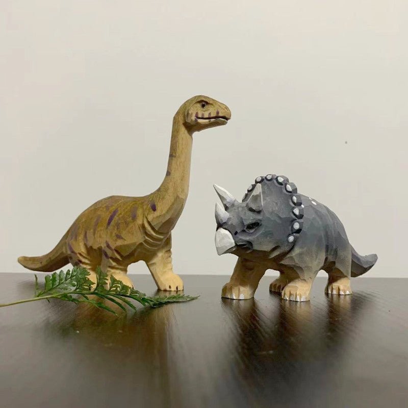 Dinosaurier Figuren aus Holz für Kinder - Fantasievolles Lernen - Rabadu