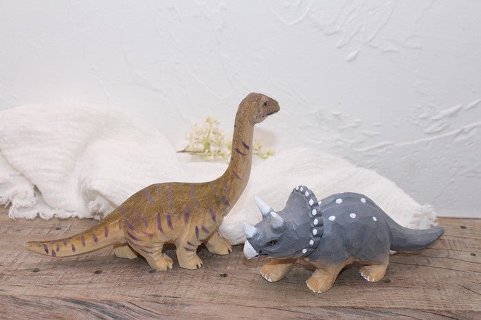 Dinosaurier Figuren aus Holz für Kinder - Fantasievolles Lernen - Rabadu