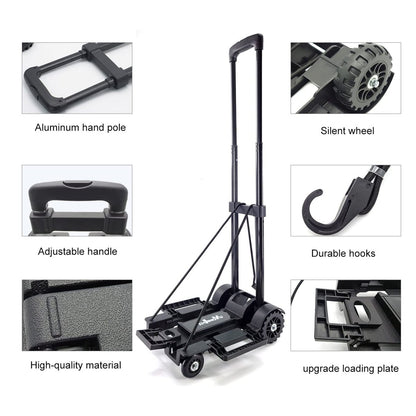 Folding Hand Truck 100lbs Capacity - Rabadu